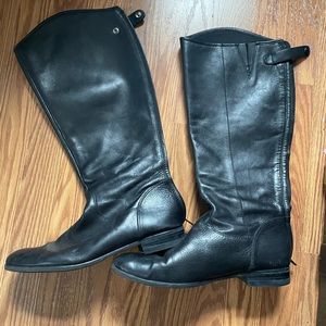 leather knee high riding boots